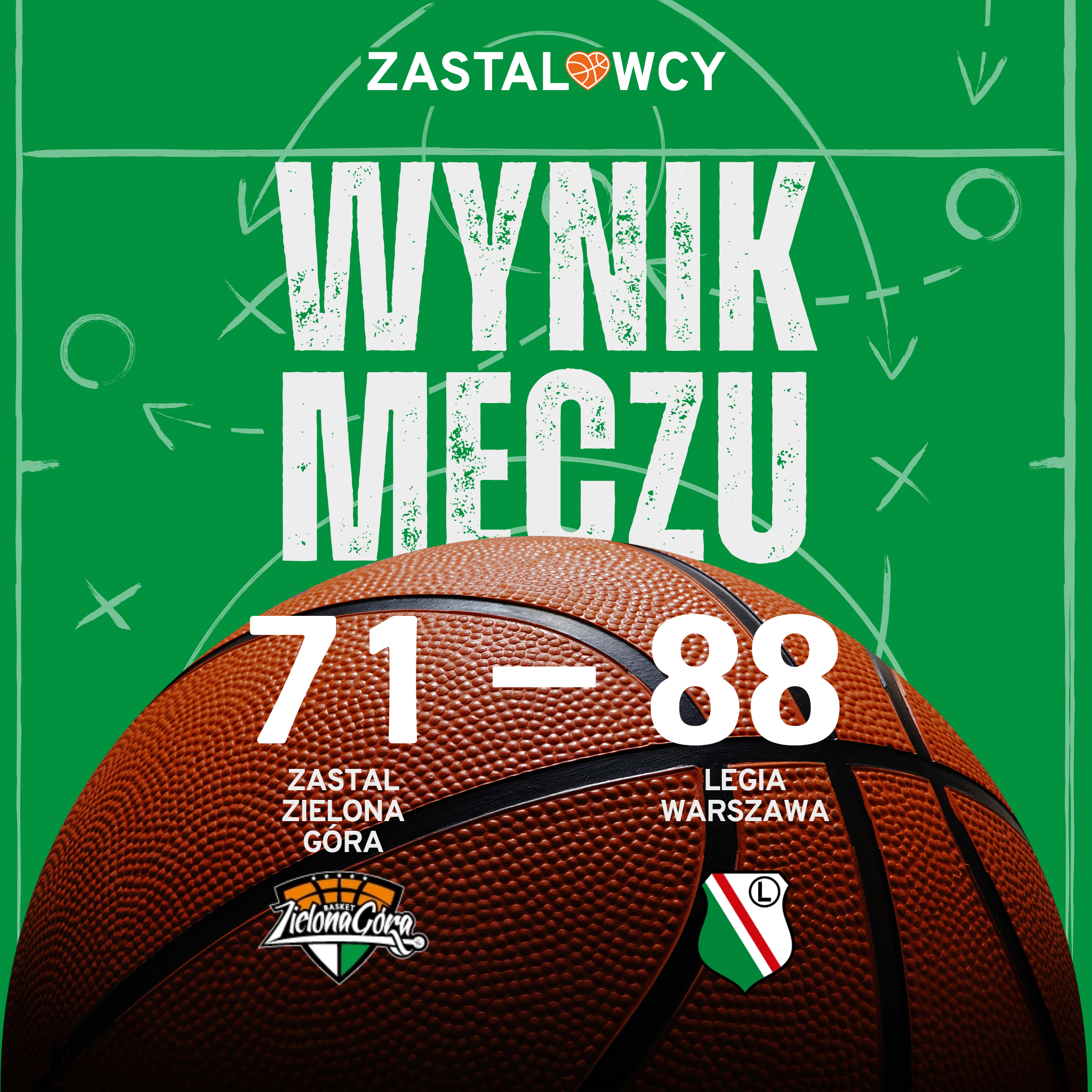 zastal - legia - wynik